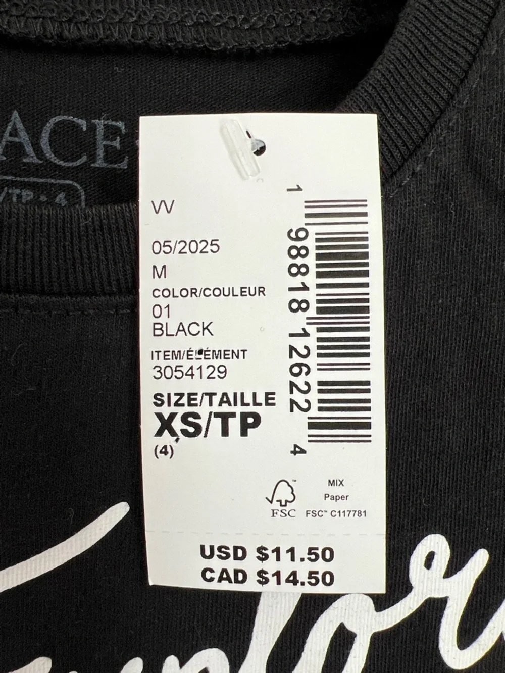 The Children's Place Black Tee with Neon Outdoor Graphic Design Size 4T